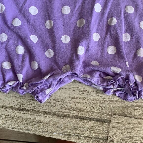 5/$25 Purple Polka Dot Romper - Picture 5 of 6